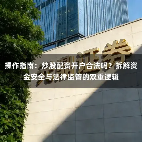 操作指南：炒股配资开户合法吗？拆解资金安全与法律监管的双重逻辑