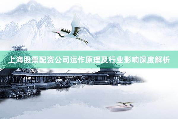 上海股票配资公司运作原理及行业影响深度解析