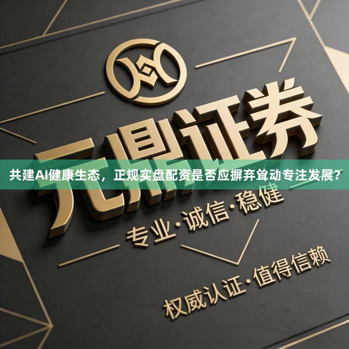 共建AI健康生态,正规实盘配资是否应摒弃耸动专注发展?