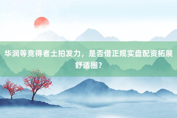 华润等竞得者土拍发力，是否借正规实盘配资拓展舒适圈？