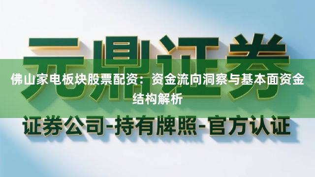 佛山家电板块股票配资：资金流向洞察与基本面资金结构解析