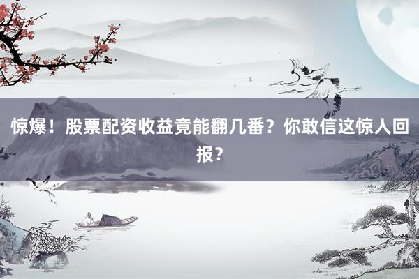 惊爆！股票配资收益竟能翻几番？你敢信这惊人回报？