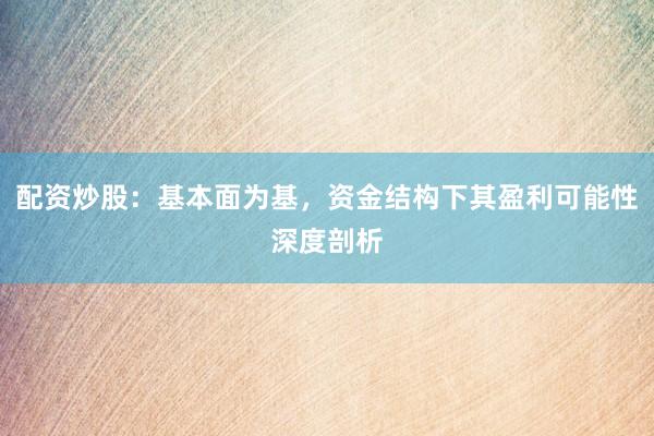 配资炒股：基本面为基，资金结构下其盈利可能性深度剖析