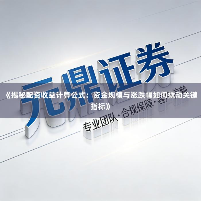 《揭秘配资收益计算公式：资金规模与涨跌幅如何撬动关键指标》