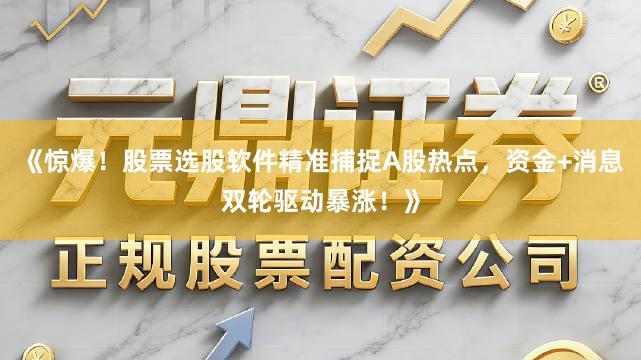 《惊爆!股票选股软件精准捕捉A股热点,资金+消息双轮驱动暴涨!》