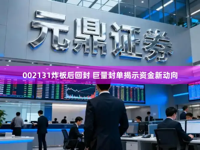 002131炸板后回封 巨量封单揭示资金新动向