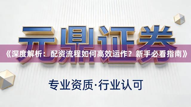 《深度解析：配资流程如何高效运作？新手必看指南》