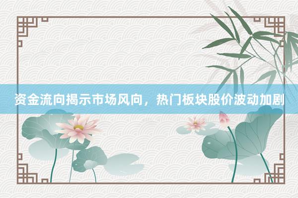 资金流向揭示市场风向，热门板块股价波动加剧