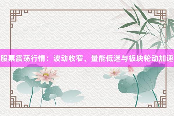 股票震荡行情：波动收窄、量能低迷与板块轮动加速