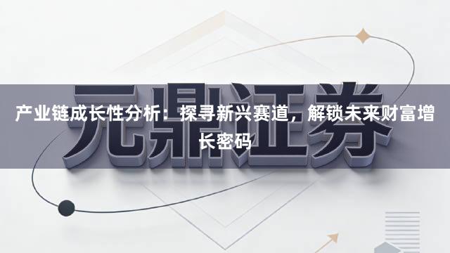 产业链成长性分析：探寻新兴赛道，解锁未来财富增长密码