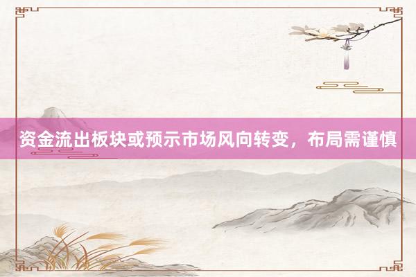 资金流出板块或预示市场风向转变，布局需谨慎